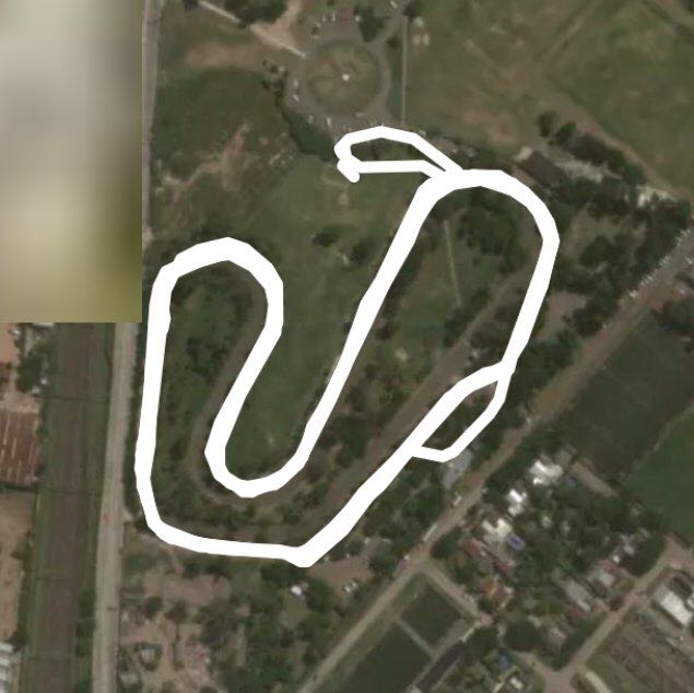 Polideportivo eva peron walking route map in Villa Corina