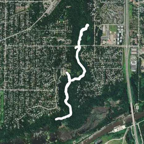 9 mile creek walking route map in Burnsville