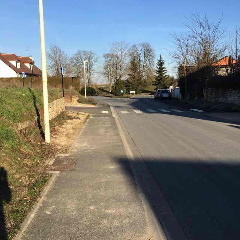 HERMONVILLE 1 walking route map in Hermonville