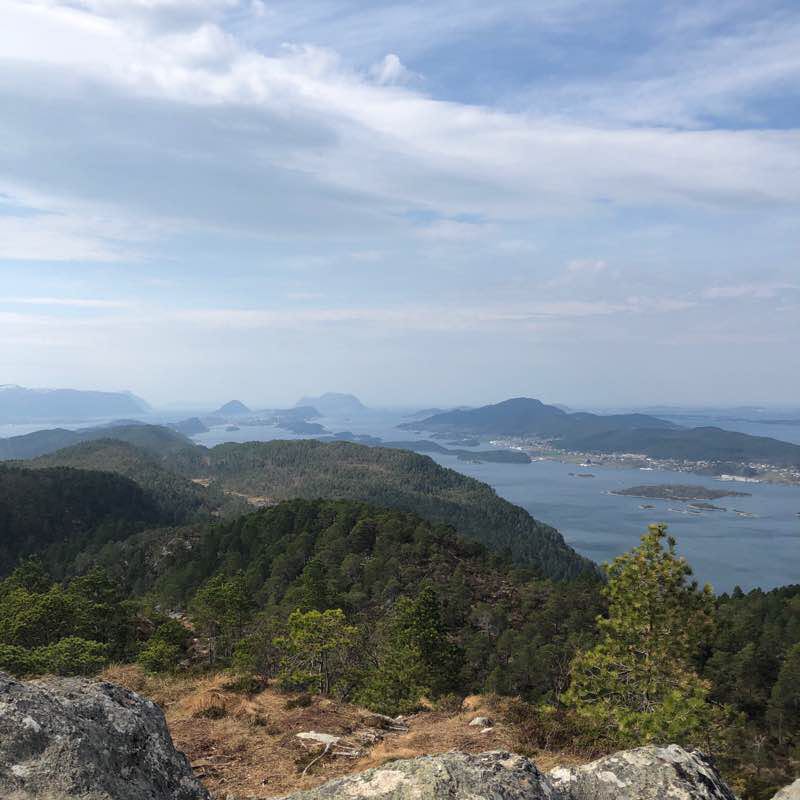 Brus valley-Rødland Stua-wound walking route map in Reiakvam