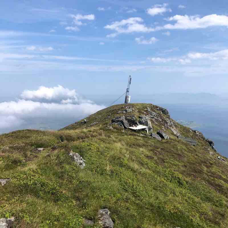 Hike to Goaldet, Lepsoy, Norway walking route map in Kjerstad