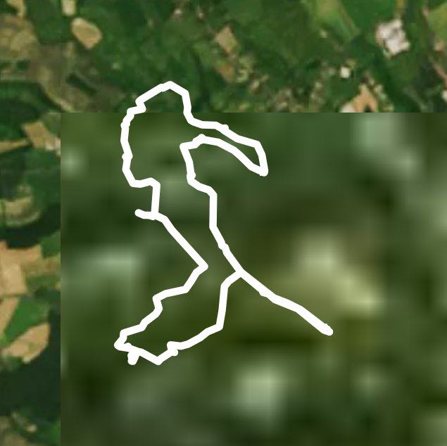 Radnage round walk. walking route map in Radnage