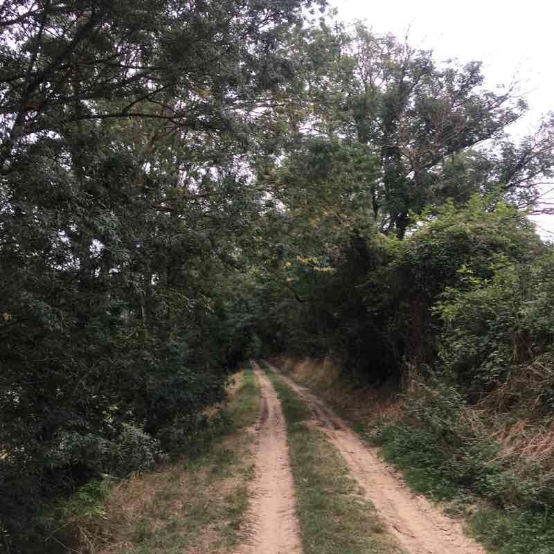 Peaks and Canal du Midi walking route map in Renneville