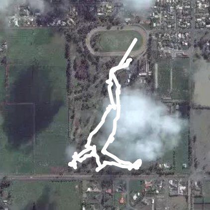 Kyabram Parklands Golf course first nine walking route map in Kyabram