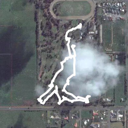 Kyabram grasslands golfcourse walking route map in Kyabram