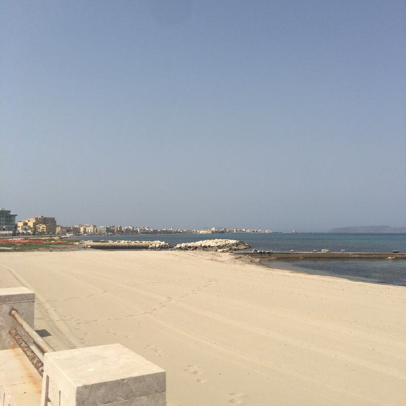 Lungomare San Giuliano walking route map in Casa Santa