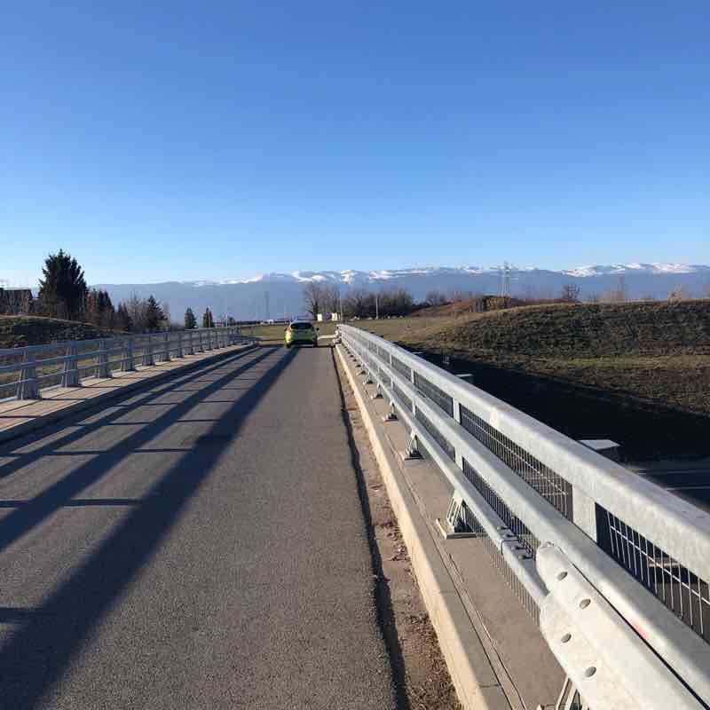 Descent on St Julien walking route map in Neydens