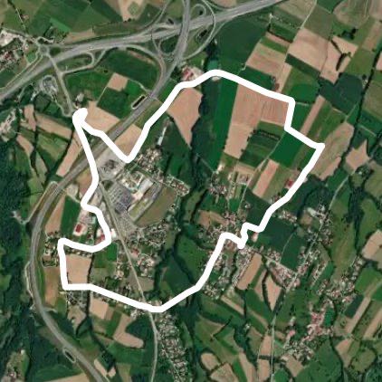 Neydens walking route map in Archamps