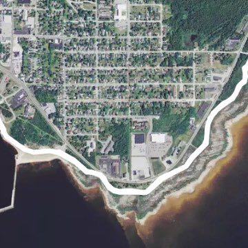 Manistique boardwalk - Lake Michigan shoreline