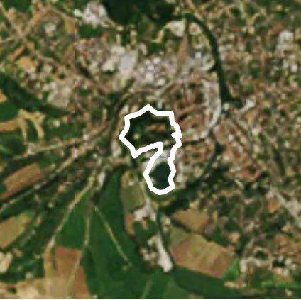 Tower of the citadel and Lake Verdun 55100 walking route map in Verdun