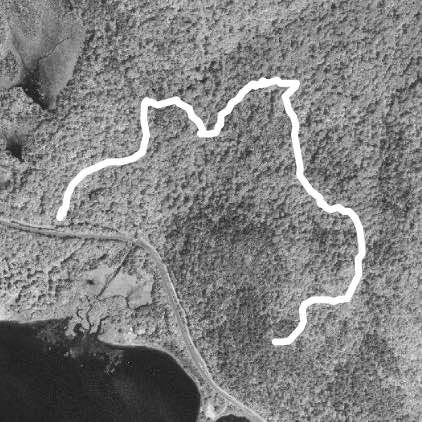 The cornice walking route map in Saint-Donat-de-Montcalm