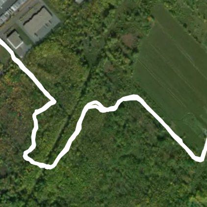 Boisé du Tremblay walking route map in Boucherville