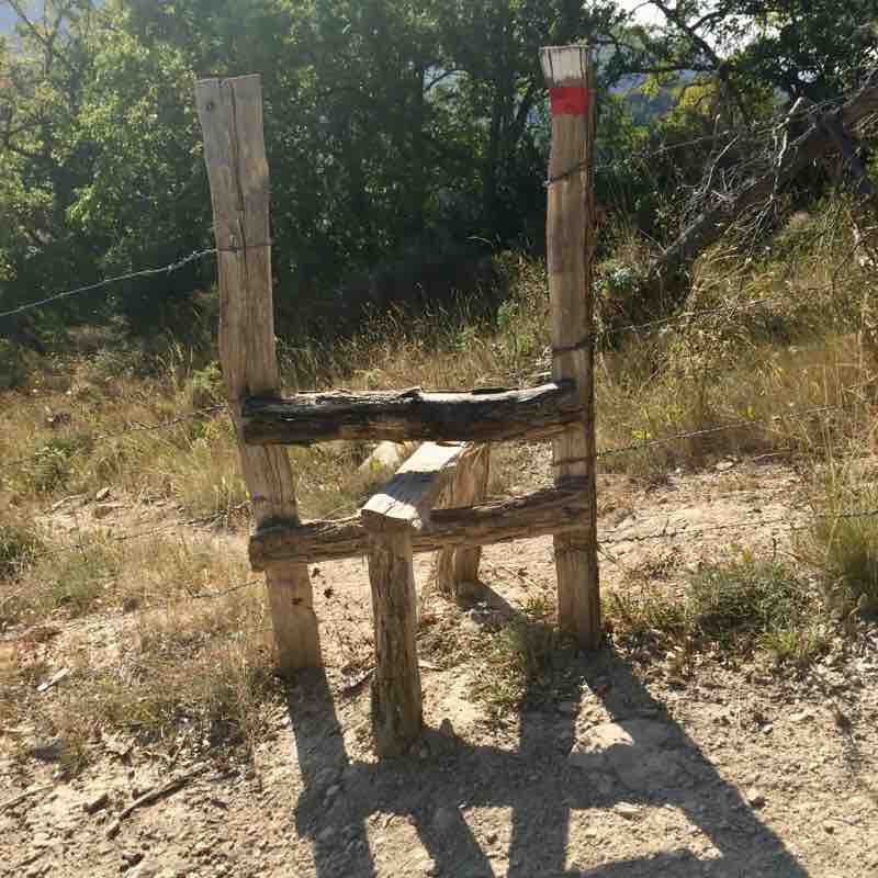 Belascoain to Ollacarizketa pass by GR 220 walking route map in Belascoaín