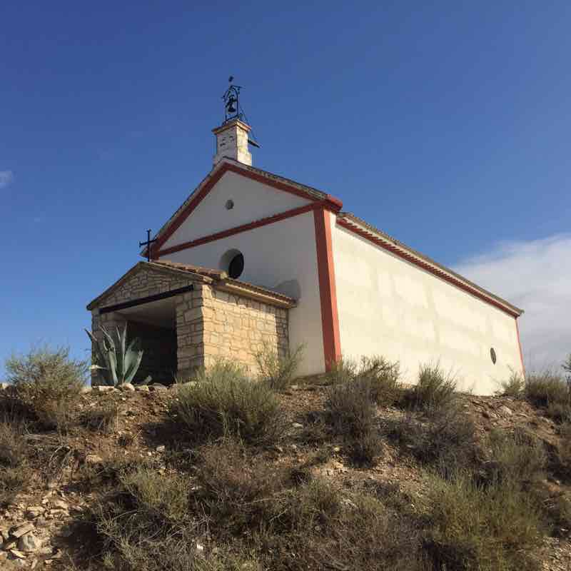 Route to the hermitage of Santa Lucía walking route map in Fustiñana
