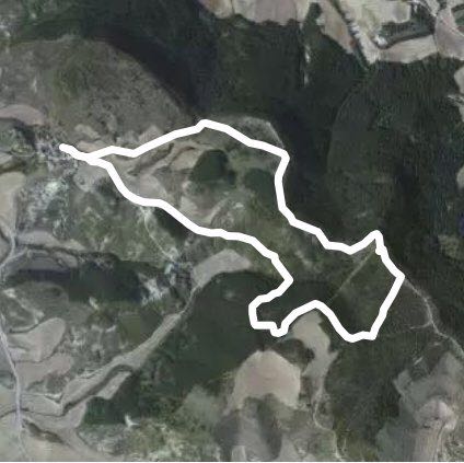 Tangorri from Ardanaz walking route map in Azpa