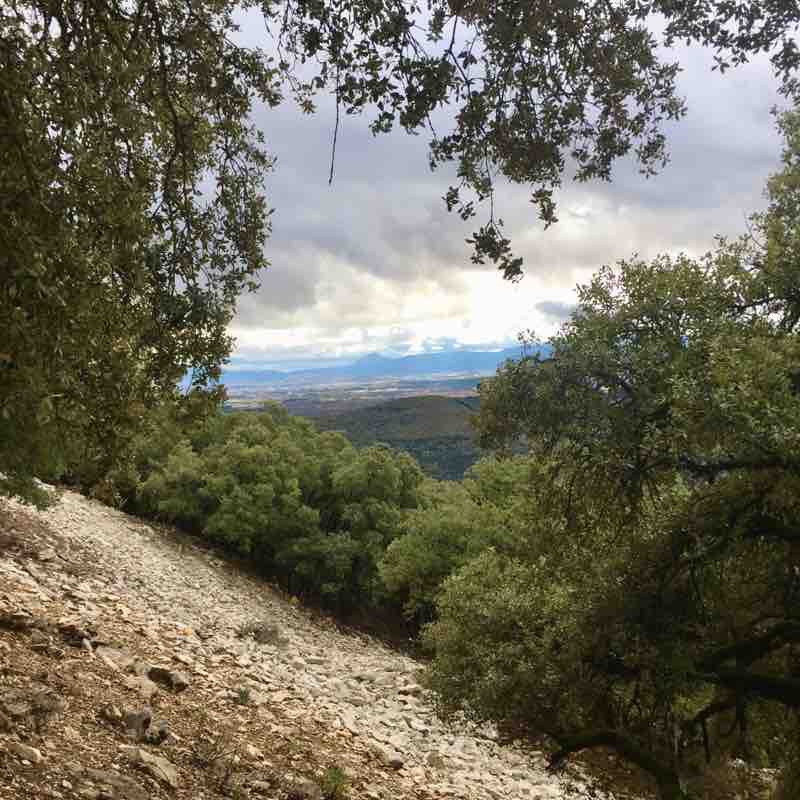 From Atondo to Peña del Mayo walking route map in Ochovi