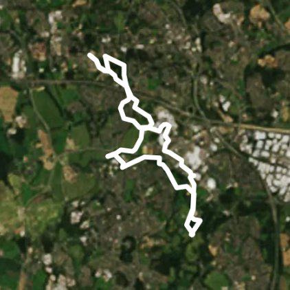 Town park telford walking route map in Telford