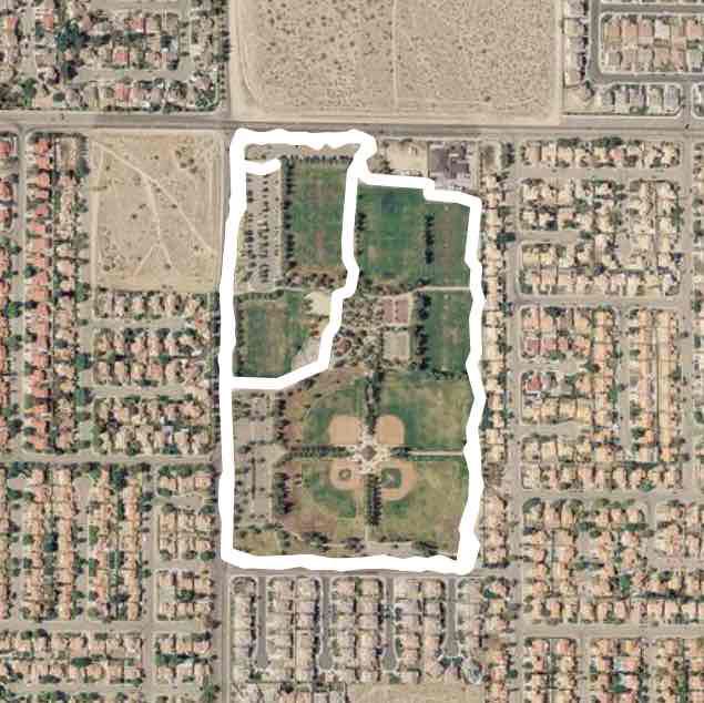 Dominick massari park walking route map in Sun Village