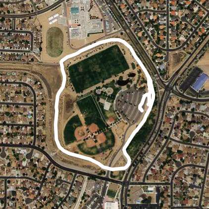 Mariposa Basin outside path walking route map in Los Ranchos de Albuquerque