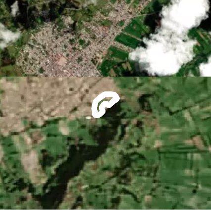 Juan Pablo II Park walking route map in Chiquinquirá