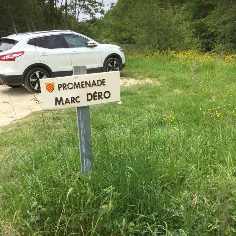 Lake UBY walking route map in Cazaubon