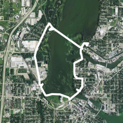 Tressel trail walking route map in Menasha