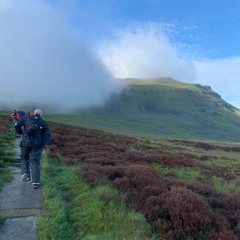 Yorkshire 3 peaks. walking route map in Chapel-le-Dale