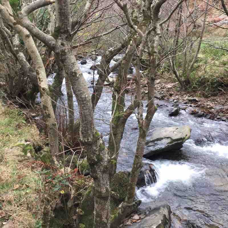 Valley walking route map in Martinhoe