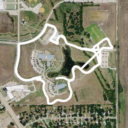 Veterans recreation center walking route map in Lancaster