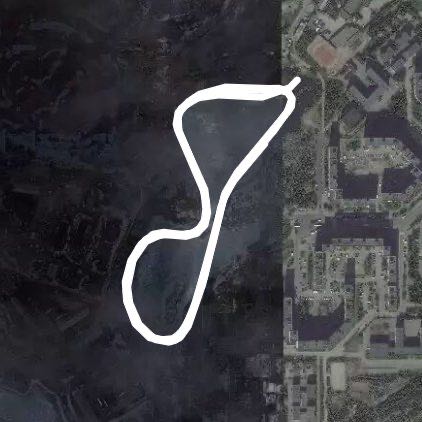 Lake walking route map in Murmansk