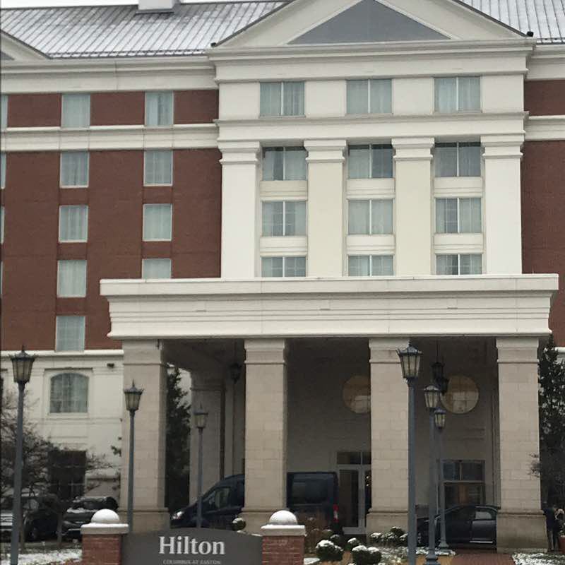 Hilton Hotel stroll through Easton Village.