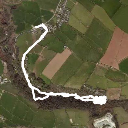 St Nectens Glen walking route map in Trevalga