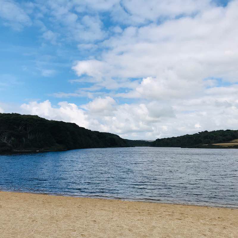 Loe Bar walking route map in Helston