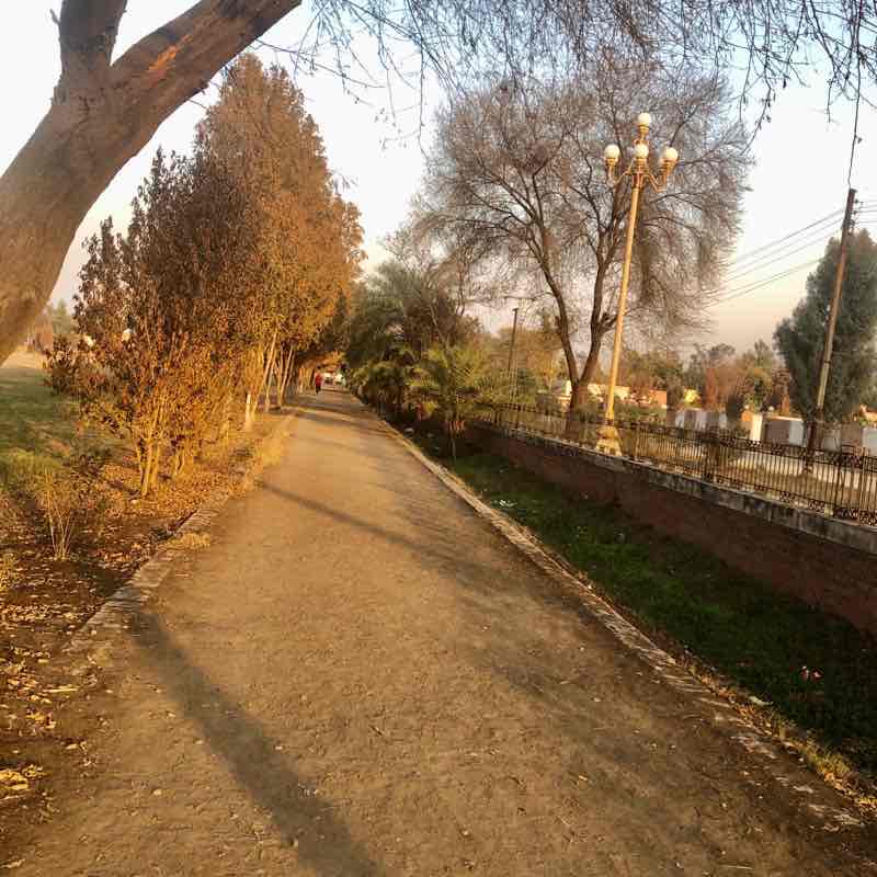 Main Gate D park walking route map in Jauharabad