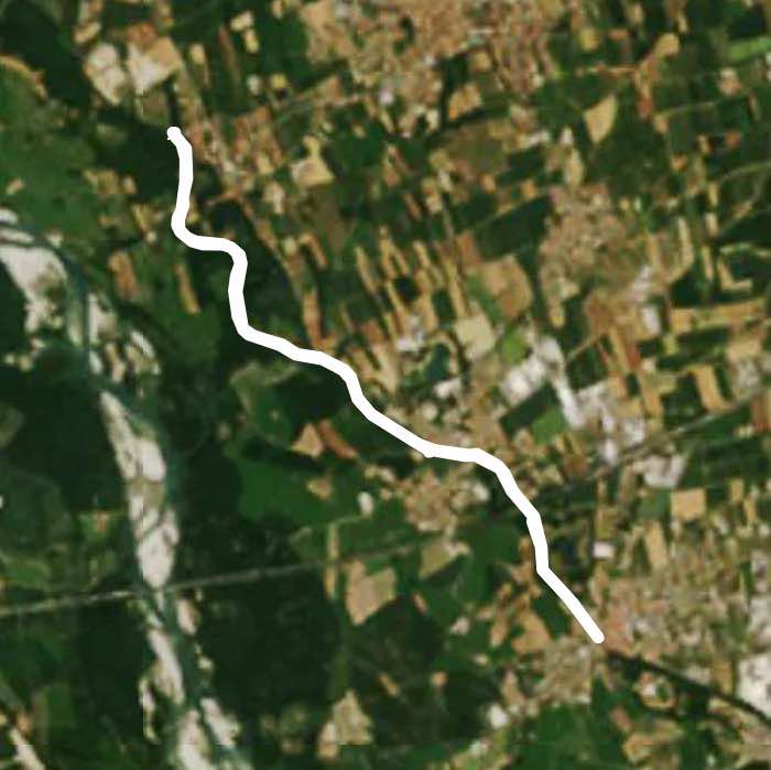 Cuggiono-Boffalora walking route map in Cuggiono