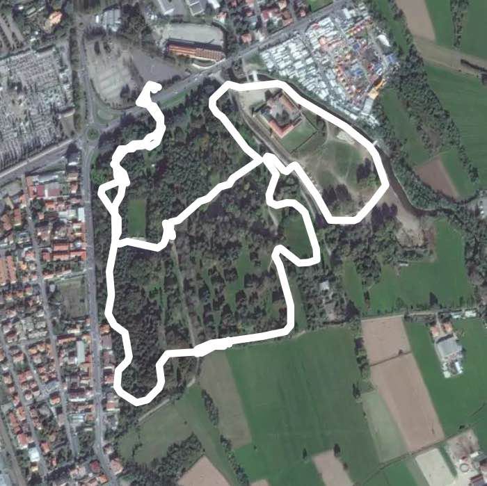 Park castle Legnano walking route map in San Vittore Olona