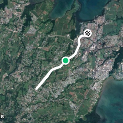 tracé belcourt pour la retraite Baie-mahault