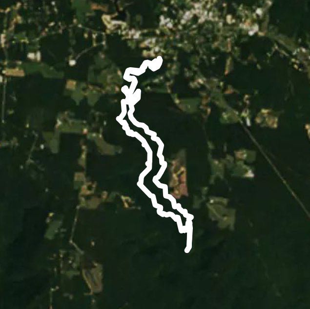 Fiery Gizzard to Ravens Point walking route map in Tracy City