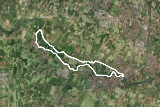 Circuito lungo argine del Bacchiglione padovano