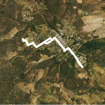 Modimolle early morning cycle route walking route map in Modimolle