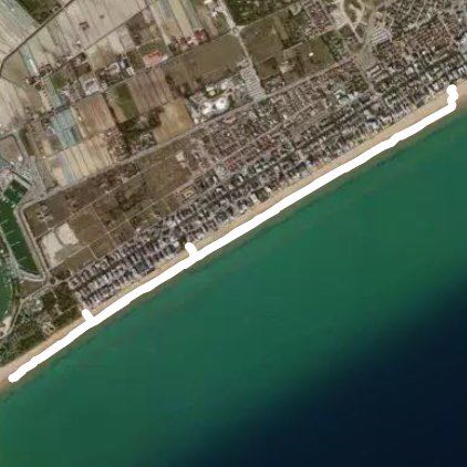 Piazza mazini -faro walking route map in Lido di Jesolo