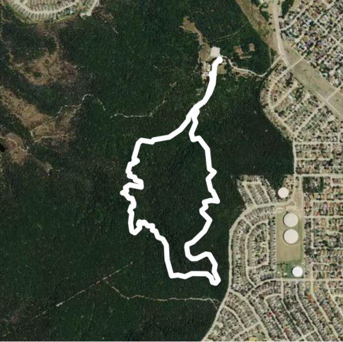 Cedar Ridge Preserve walking route map in Duncanville