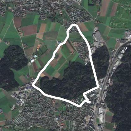 Zollikofen Strasse walking route map in Moosseedorf
