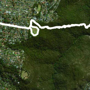 Cascades walking route map in Saint Ives