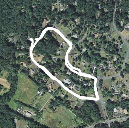 Hardesty estates walking route map in Edgewater