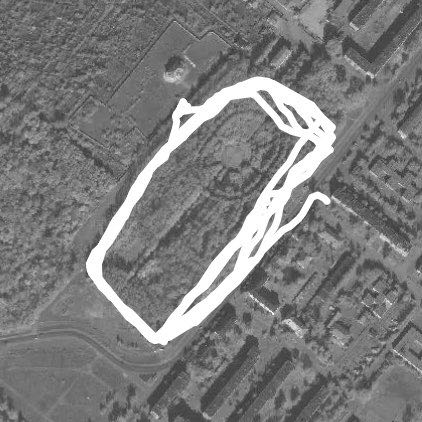 Recreation park walking route map in Bugulma