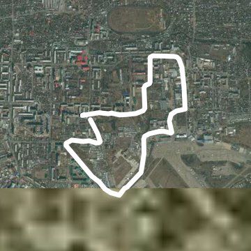 Iwatu Airport walking route map in Irkutsk
