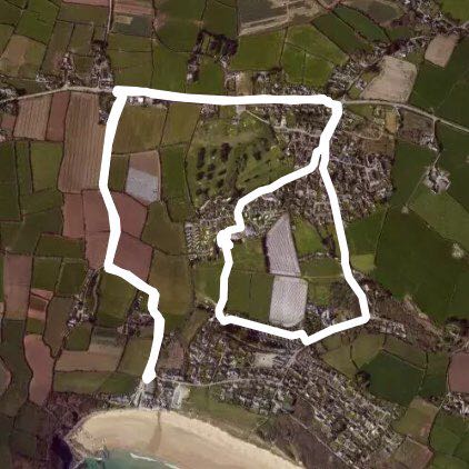 Praa sands walking route map in Ashton