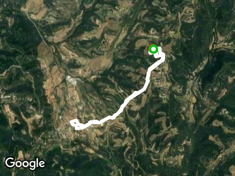 Castellterçol-Castellcir walking route map in Castelltersol, España