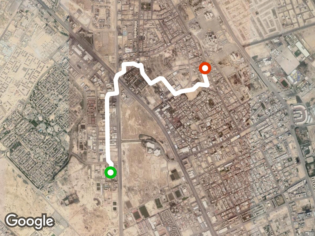 Icad 3 Mussafah Location Map Dammam Walk Trail - Khobar, Eastern Province, Saudi Arabia | Pacer
